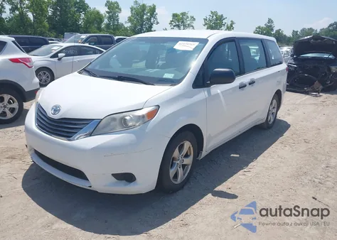 2013 Toyota Sienna L V6 7 Passenger z USA, uszkodzony, nr VIN 5TDZK3DC7DS352518